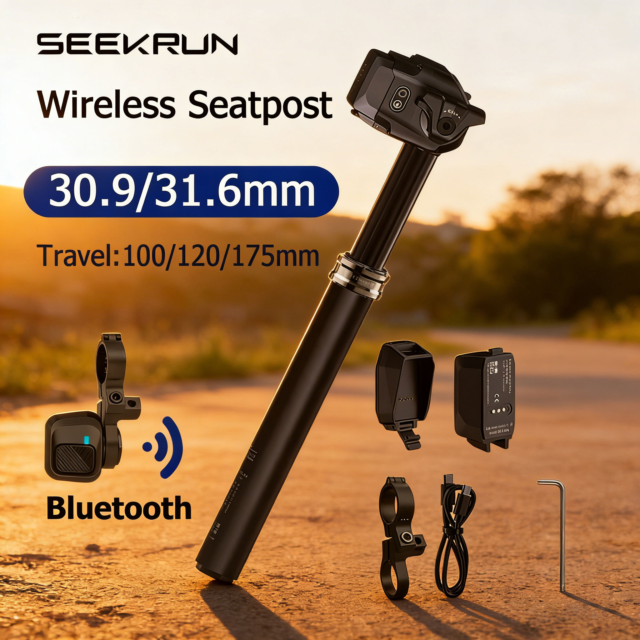 Dropper Post Remote - SEEKRUN S7 MTB Wireless Seatpost 30.9
