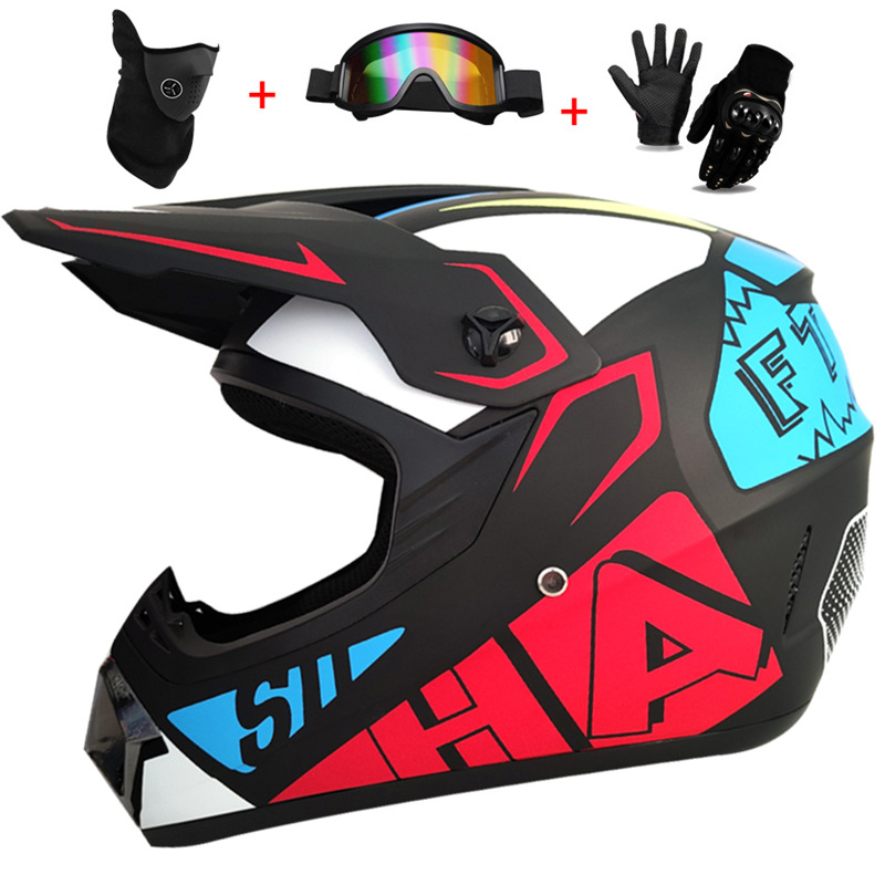 3Pcs Kids Off-Road Full Helmet - Mountain Biking Helmet Kids recensione e prezzo